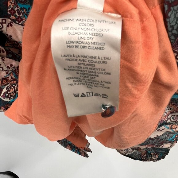 Anthropologie The Peregrine Midi Dress Size L Smocked Ruffle Cotton Tiered - Picture 13 of 14